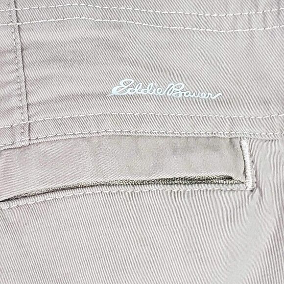 Eddie Bauer Pants Womens Size 14 Tan Khaki Straight Leg Flat Front - Picture 7 of 13